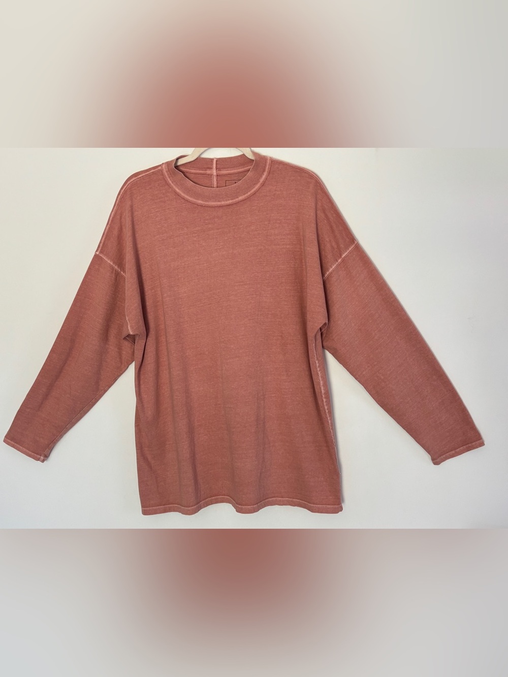 We The Free People Oversized Mock Neck Long Sleeves Shirt Size Medium to Large
